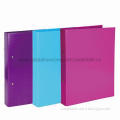 Ring Binder, Cardboard Printed, with PVC Clear Film, Available for Various Sizes and Colors